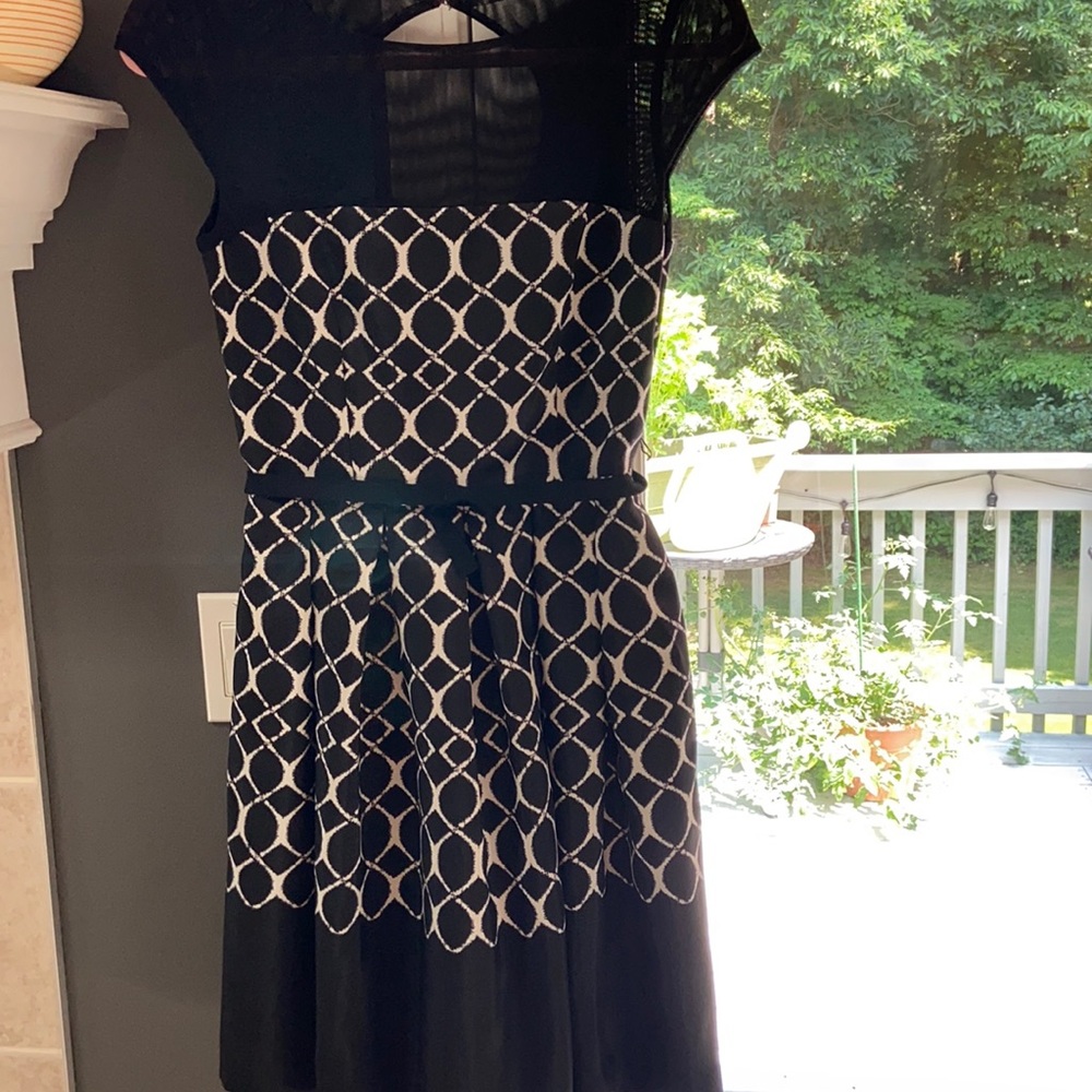 Taylor black and white party dress